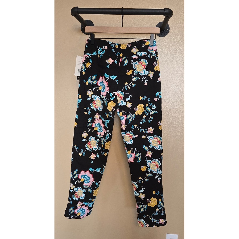 Zac &‎ Rachel NWT black and floral ultimate fit dress pants women's size 6 - Picture 3 of 7
